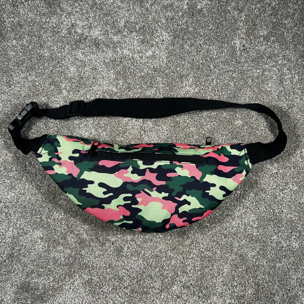 Empyre Pink Green Camo Fanny Pack Waist Bag Streetwear Festival Pouch